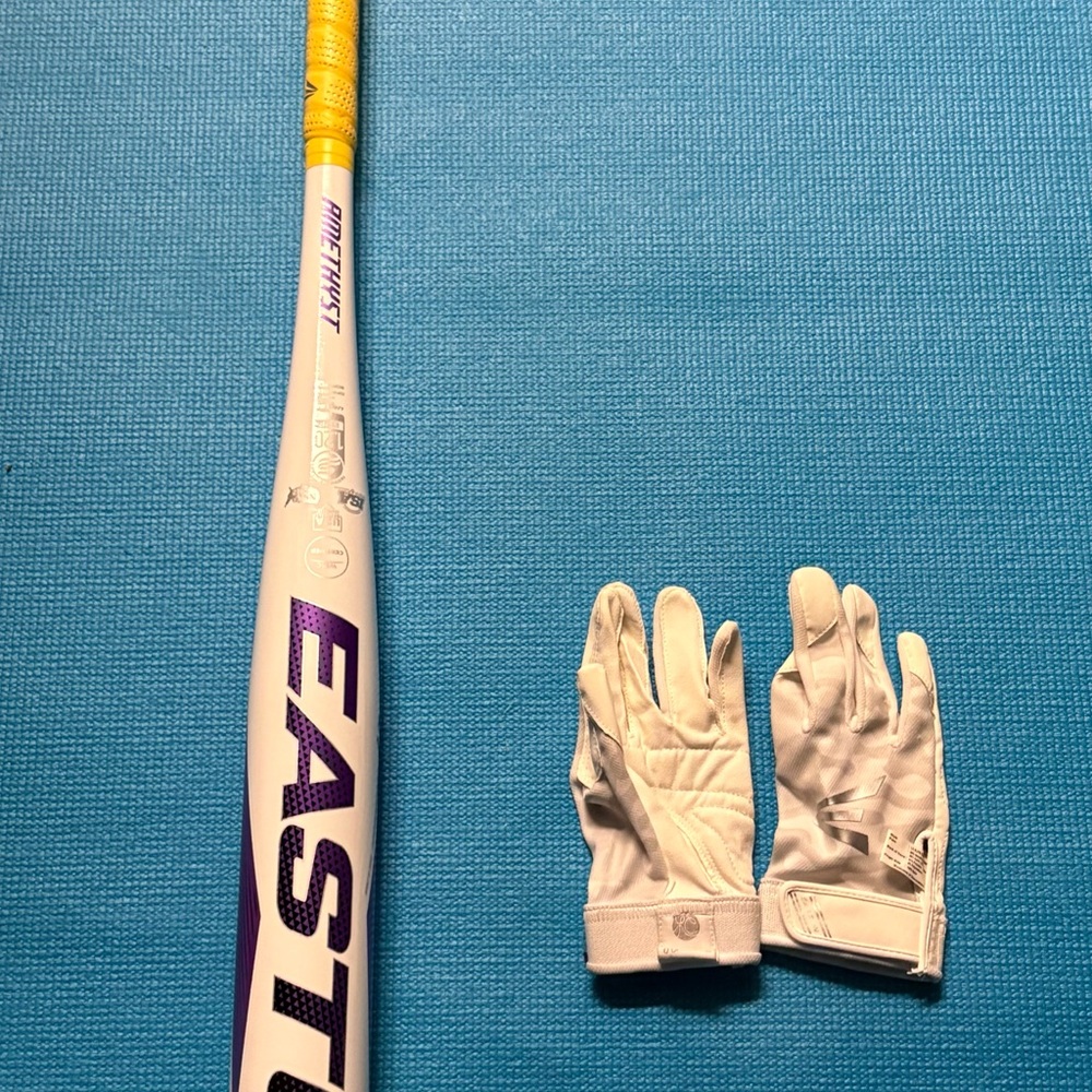 Brand New Easton White, Yellow, and Purple Aluminum Baseball/Softball Bat